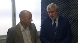 Nicolás Ducoté, Intendente de Pilar, junto a Julio Conte Grand, Procurador General de la Suprema Corte de Justicia bonaerense en la inaguración de la cámara Gesell..