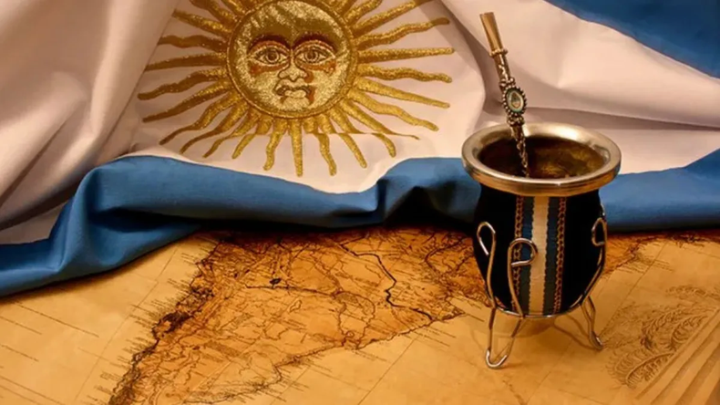 Símbolos culturales de Argentina y Honduras fusionados