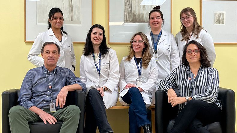 El equipo completo del laboratorio Conicet-Austral dirigido por Perone.&nbsp;