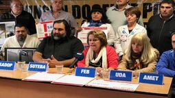 GREMIOS. La medida de fuerza fue anunciada este mediodía. .