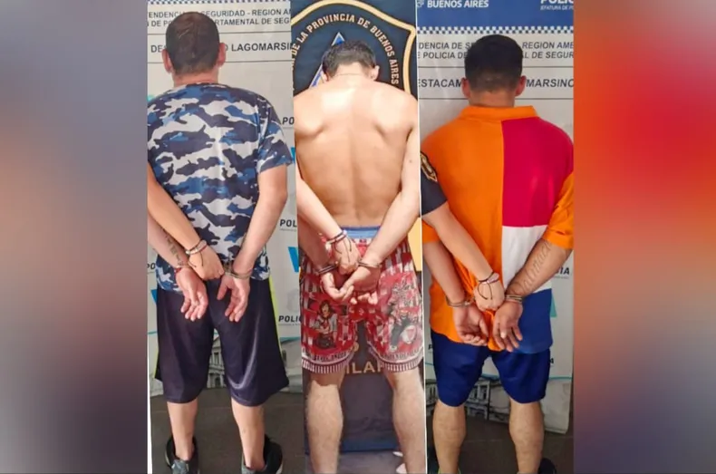 LOS TRES DETENIDOS Todos cayeron este lunes horas despus del crimen