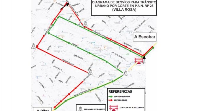 Por obras, cortan desde hoy el paso a nivel de Villa Rosa
