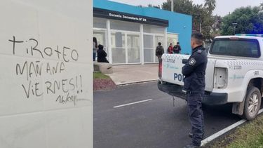 Las amenazas aparecieron en 21 escuelas de Pilar. La policía custodió las entidades involucradas.