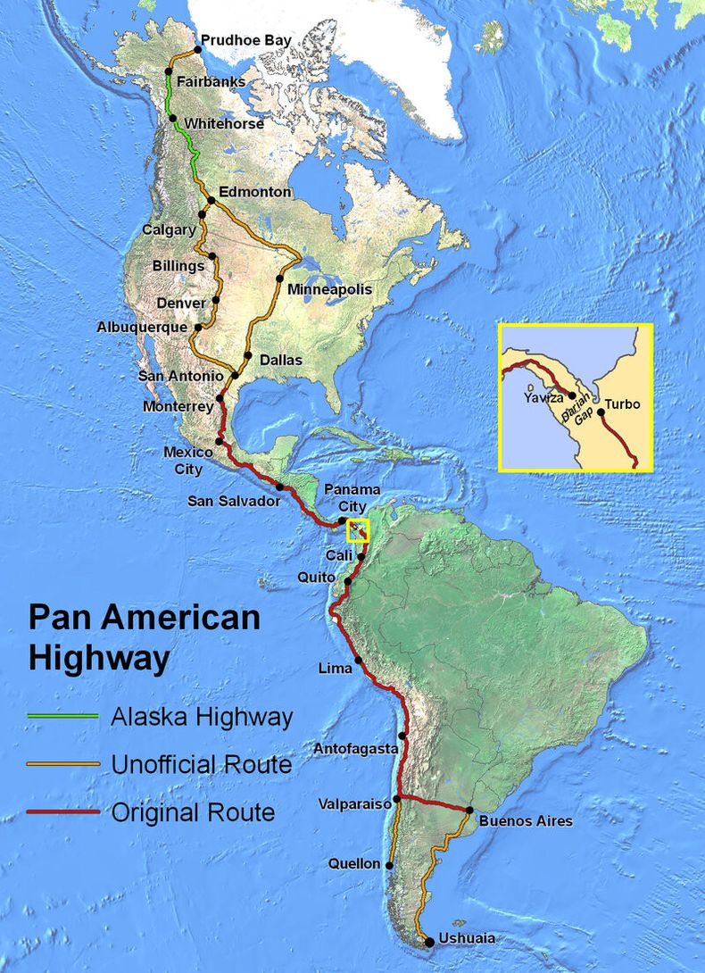 Ruta completa de la Carretera Panamericana. Foto. Blockestructuralia.com..jpeg