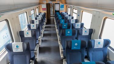 TODO LISTO. Los vagones en los que la gente podrá hacer el viaje.