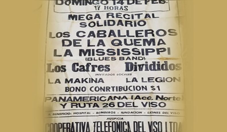 Qué hermosas épocas. Solidaridad y rock en mis pagos. Pablo Sabbath / @Pabloklos.