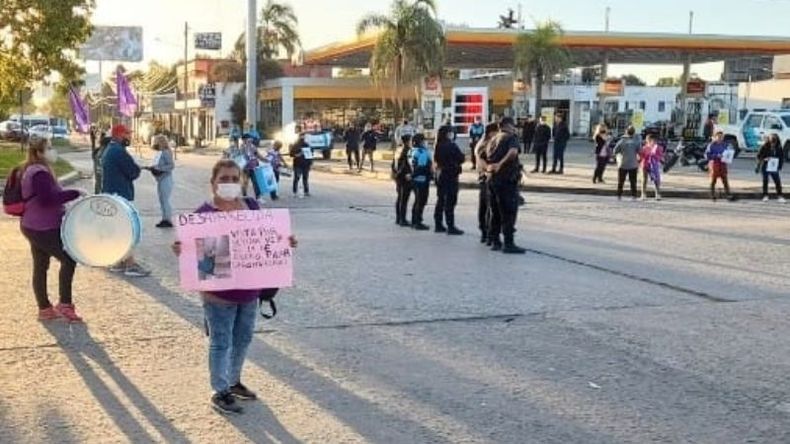 RUTA 26 Y PANAMERICANA. El lugar del corte, esta tarde..