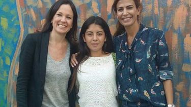 SONRISAS. Stanley y Awada, rodean a la crack pilarense..