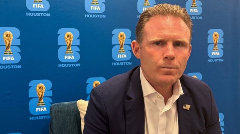 Andrew Giuliani en la Conferencia de prensa. (Los Andes).