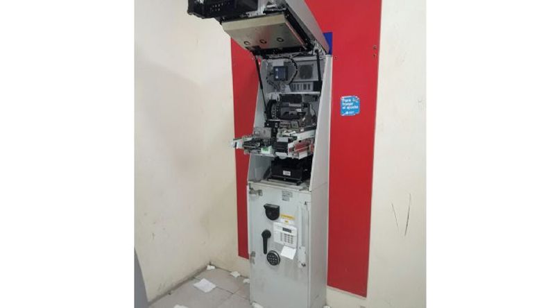 Así quedó el cajero automático..