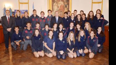 FORMADOS. Zúccaro, con los jóvenes concejales..