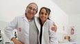 HERENCIA. Fernando D´Auría con su hija Florencia, docente como su papá. También es padre de un varón, Francisco.