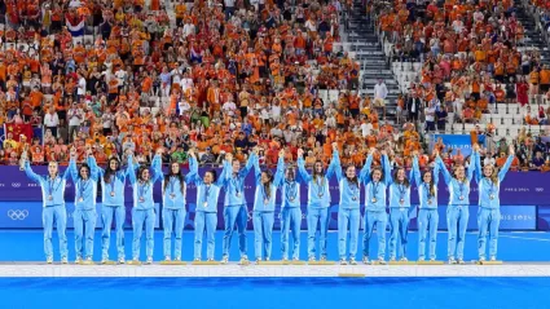 Las Leonas, medalla de bronce en hockey sobre césped femenino. (AFP)..png