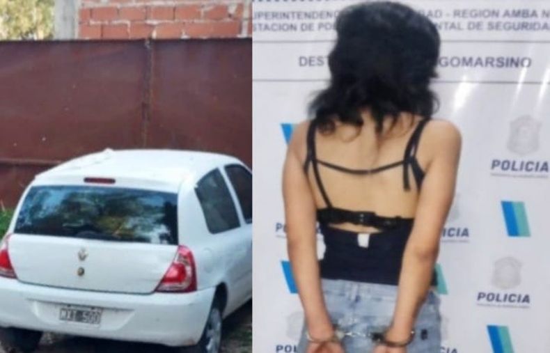 DETENIDA. La mujer tiene 33 años y escondía el vehículo robado en su casa de Lagomarsino.