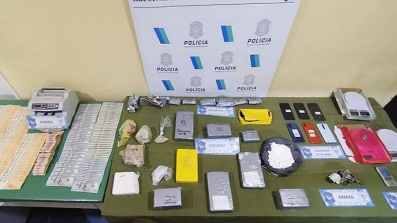 DROGA INCAUTADA. La mayoría fue hallada en Villa Astolfi y en Peruzzotti. .