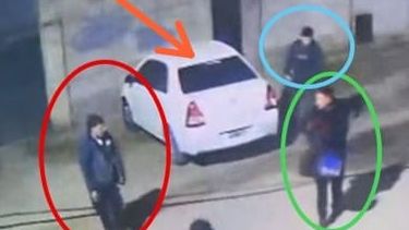 Parte de la banda mientras se realizaba una entradera en Del Viso.