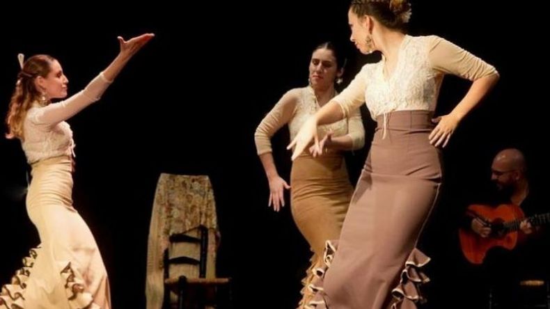 Una imagen de lo que fue la demostración de flamenco en el Teatro Ángel Alonso, el reciente fin de semana..
