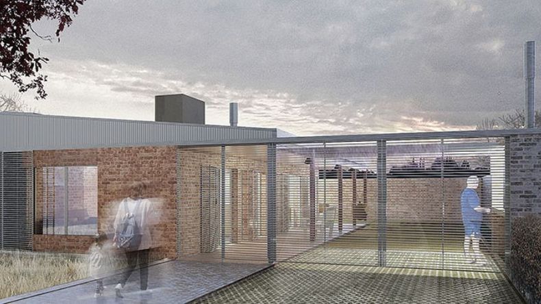 ASÍ SERÁ. Frente de una vivienda del modelo Casa Criolla diseñado para el Ministerio de Hábitat de Nación..