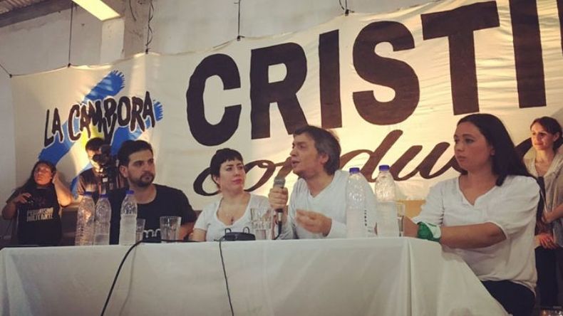 VISITA. Máximo Kirchner, en Derqui..