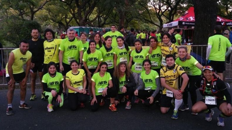 A CORRER. El Caldara-s Team compitió en la New Balance, de Buenos Aires..