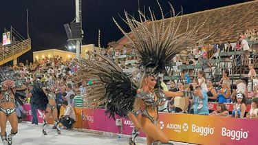 A BAILAR. Catalina Lagomarsino volvió a su segunda casa, el corsódromo de Gualeguaychú.