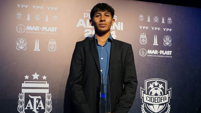 EN EL PREDIO DE AFA. Quimey Zarza, máximo goleador de las categorías juveniles de AFA.