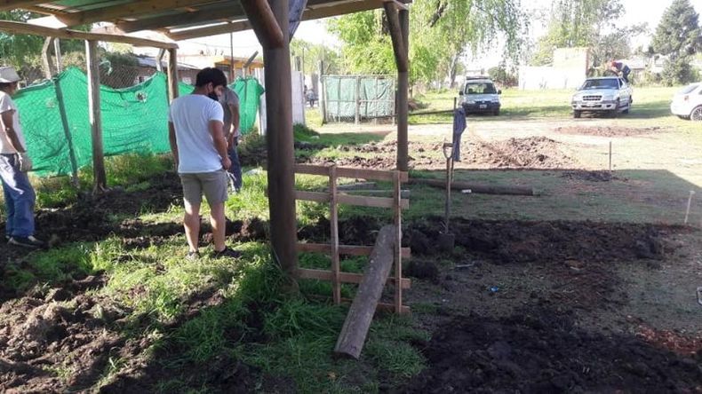 MANOS A LA OBRA. El predio de Villa Verde cambiará su fachada..
