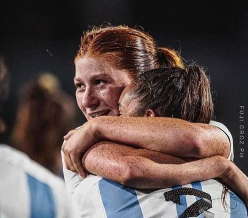 FESTEJO. Paz marcó uno de los 4 goles argentinos.