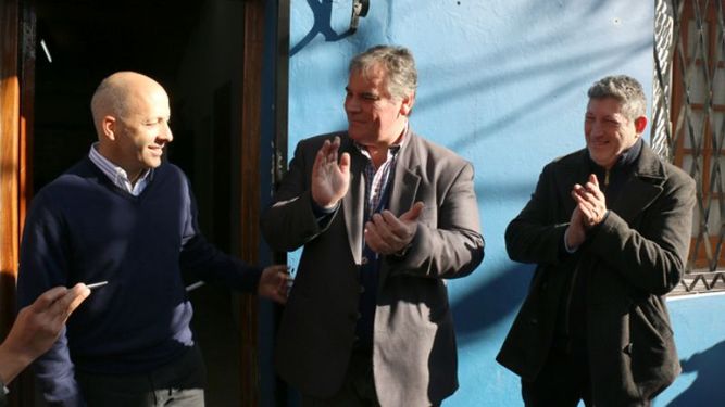 APERTURA. Ducoté con Trindade y Gómez inauguraron oficinas..