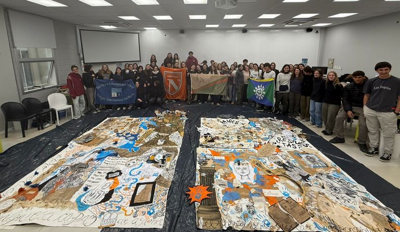 Los alumnos que participaron de la propuesta en la Universidad Austral.