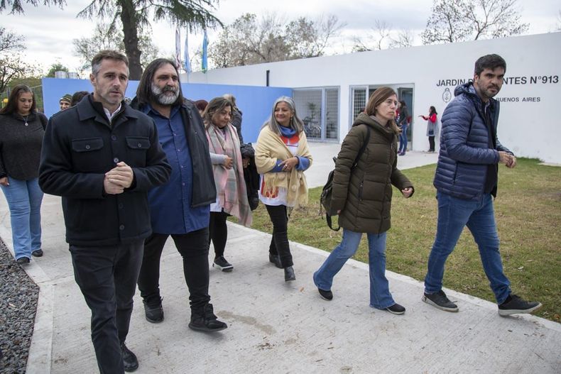 RECORRIDA. Baradel en el Jardín 913, junto a Federico Achával y Victoria Carey.&nbsp;&nbsp;