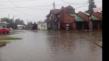 LAGUNA. La intersección de Alfaro y Derechos del Trabajador, parecía Chascomús..