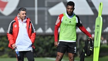 Marcelo Gallardo y Miguel Borja aceleran conceptos en Pilar.