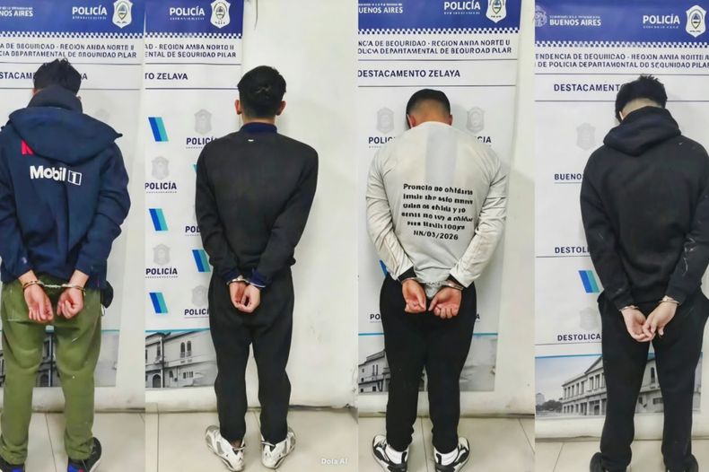 CUATRO DETENIDOS. Tienen 17, 18, 20 y 25 años de edad.&nbsp;