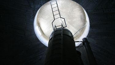 El tanque de agua de Pilar, desde adentro. &nbsp;