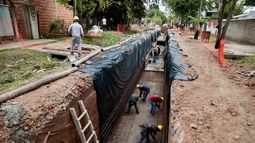 Continúan los trabajos hidráulicos en el barrio El Rocío, de Manuel Alberti. Continúan los trabajos hidráulicos en el barrio El Rocío, de Manuel Alberti.