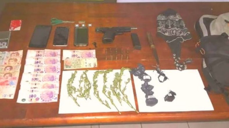 Lo secuestrado por la policía..