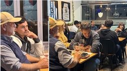 Maxi Frutos (de gorra) en la Cata a Ciegas.