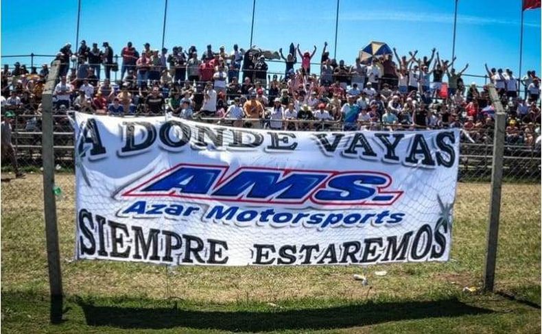 TRAPO. Diego Azar tuvo hinchada en el aut&oacute;dromo de San Nicol&aacute;s.
