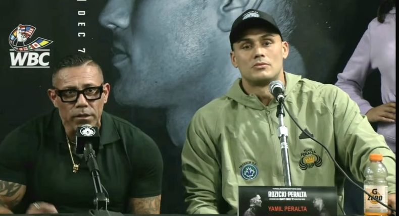 Yamil Peralta y su traductor: “Desde que me bajé de esa pelea no paré de soñar con este momento”.