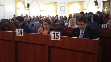 VOTACIÓN. El bloque oficialista tuvo una mañana tranquila tras días agitados..