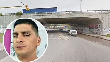 LUGAR DEL HECHO. El ataque tuvo lugar en las inmediaciones del puente de Frondizi y colectora. Luis Jesús Moreno -foto- tenía 33 años y vivía en Villa Rosa. .