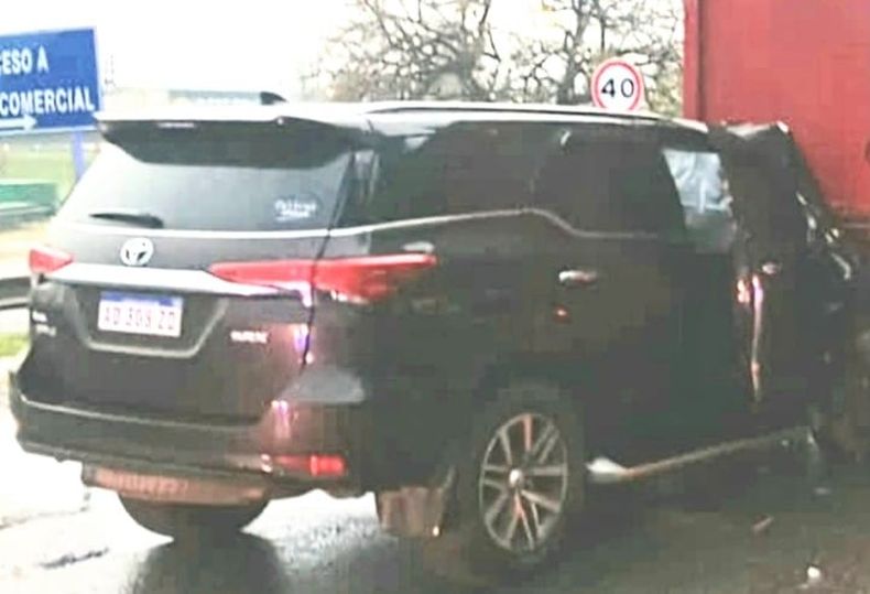 La camioneta involucrada.