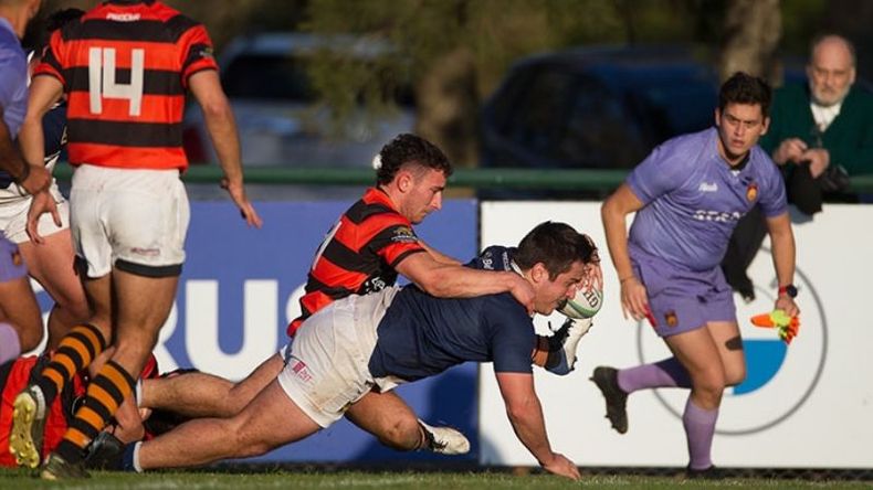 GANÓ EN ESTANCIAS. Champagnat se quedó con un sólido triunfo ante Olivos. (FOTO: Prensa URBA)..