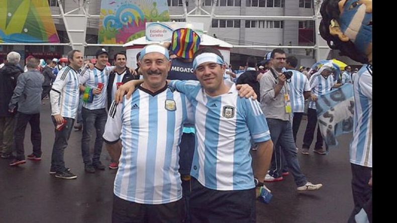Miguel y Miguelito. Los Trezza en la antesala de Argentina-Nigeria..