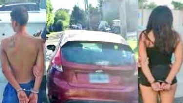 PAREJA DETENIDA. Había robado un Ford Fiesta de la puerta de una casa.
