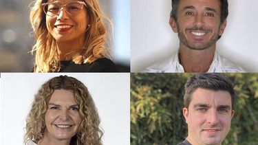 PÓKER DE DIRIGENTES. Adriana Cáceres, Sebastián Neuspiller, Analía Leguizamón y Andrés Genna.