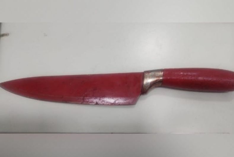El cuchillo utilizado por el agresor para atacar a su madre.&nbsp;