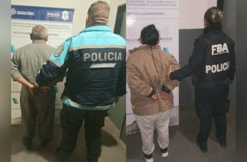 El hombre y la mujer detenidos están acusados de amenazar con un arma y golpear a una mujer y a su hija.&nbsp;
