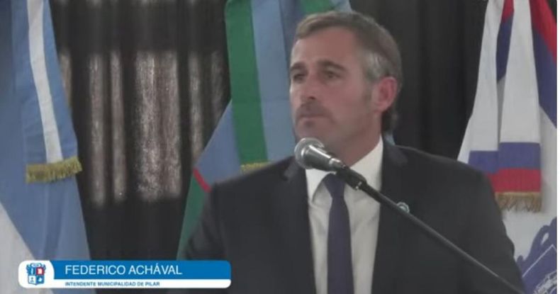 Achával, hace instantes, al dejar inaugurado el periodo de sesiones ordinarias del Concejo Deliberante.&nbsp;